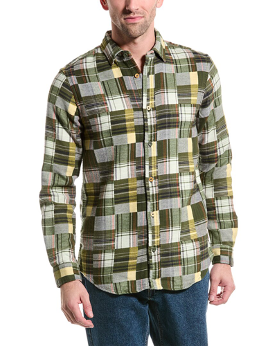 Scotch & Soda Flannel Shirt In Green