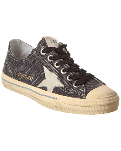 Golden Goose Vstar2 Canvas Trainer In Black