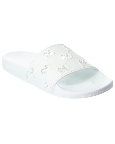 Gucci Gg Rubber Slide In White