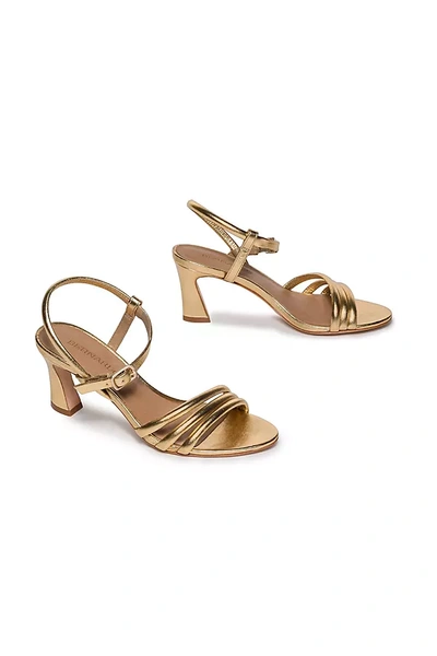 Bernardo Noor Heels In Gold Glove Leathe