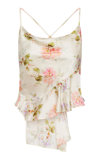 Loveshackfancy Valetta Silk Wrap Cami In Pink