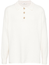 COMMAS WHITE KNITTED POLO SHIRT