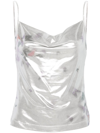 Margherita Maccapani Ita Laminated Tank Top In Silver