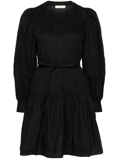 Ulla Johnson Karina Long-sleeve Cotton Dress In Black