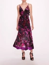 Marchesa Niobe Slip Dress In Fuchsia