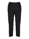 Dolce & Gabbana Stretch Cotton Pants With Dg Hardware In Black