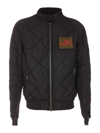 Barbour Merchant Quilted Bomber Jacket In Black