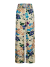 Off-white Printed Pajama Viscose Logo Pants In Multicolor