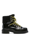 Off-white Patent-leather Ankle Boots In Negro