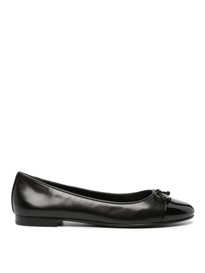 Tory Burch Cap-toe Ballet In Black