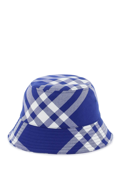 Burberry Check Bucket Hat In Bianco