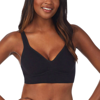 On Gossamer Cabana Cotton Seamless Built Up Wirefree Bra In Black