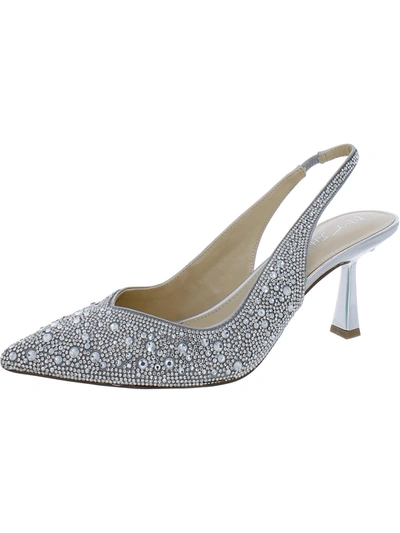 Betsey Johnson Sbclark Womens Pointed Toe Dressy Pumps In Silver