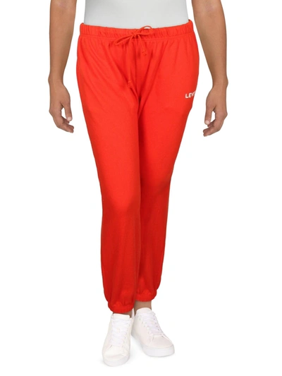 Levi's Plus Womens French Terry Drawstring Sweatpants In Red