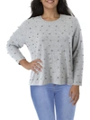 COIN 1804 PLUS WOMENS HEATHERED BEADED PULLOVER SWEATER
