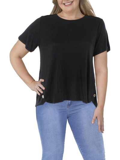 COIN 1804 PLUS WOMENS SLUB KNIT BLOUSE