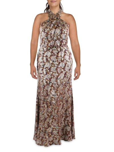 knee length dresses for ladies Vintage Gauzy Metallic Paisley Summer Dress (S) – High Class Hillbilly main image 0