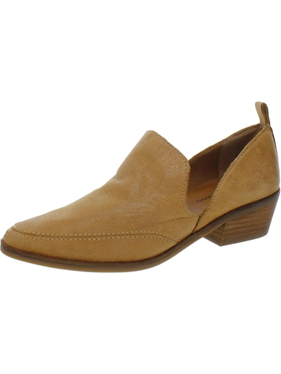 Lucky Brand Womens Pointed Toe Suede Slip On Shoes In Brown