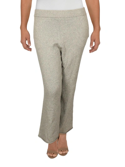 Polo Ralph Lauren Womens Heathered Knit Straight Leg Pants In Grey