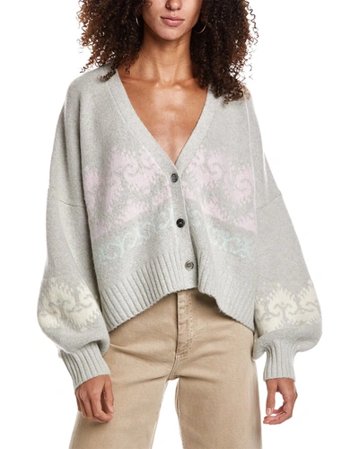 Joostricot Boyfriend Wool & Cashmere-blend Cardigan In Pink