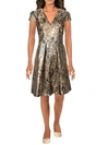 VINCE CAMUTO WOMENS METALLIC MINI COCKTAIL AND PARTY DRESS