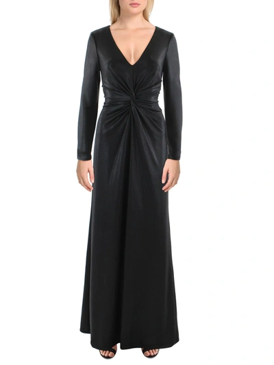 Lauren Ralph Lauren Womens Jersey Shimmer Evening Dress In Black