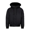 Hugo Boss Water-repellent Padded Jacket With Faux-fur Hood Lining In Black