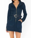 Show Me Your Mumu Outlaw Long Sleeve Dress In Thunder In Grey