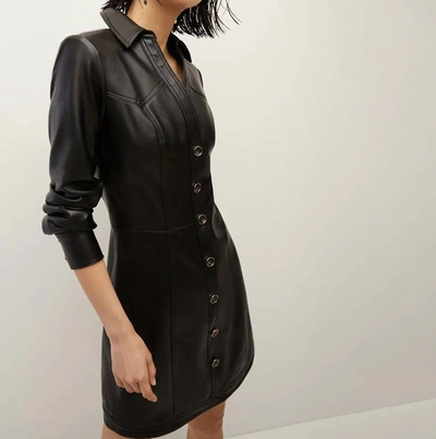 Veronica Beard Garret Button-up Minidress In Black