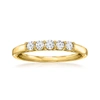 ROSS-SIMONS LAB-GROWN DIAMOND 5-STONE RING IN 18KT GOLD OVER STERLING