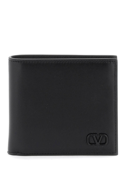 Valentino Garavani V Logo Signature Wallet In Black