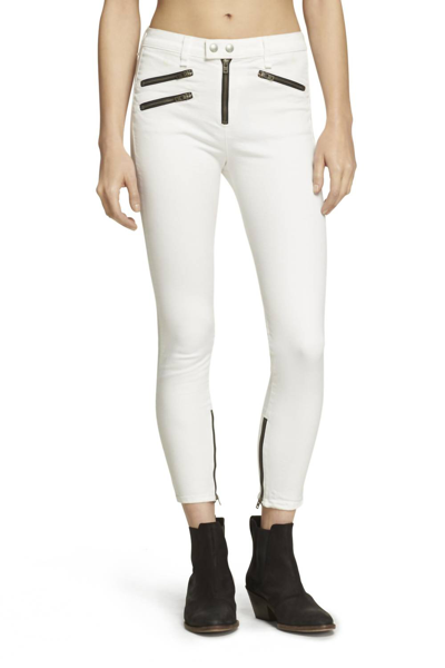 Rag & Bone High Rise Biker Jeans In White