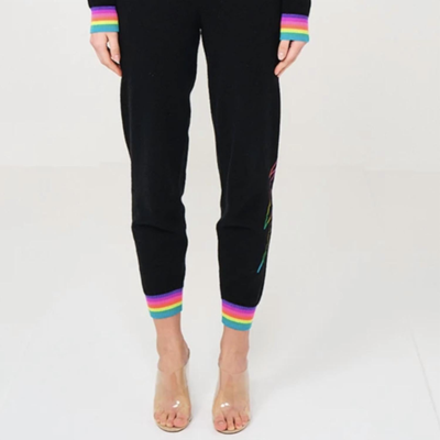 Brodie Cashmere Rainbow Thunder Strike Cashmere Jogger In Multi