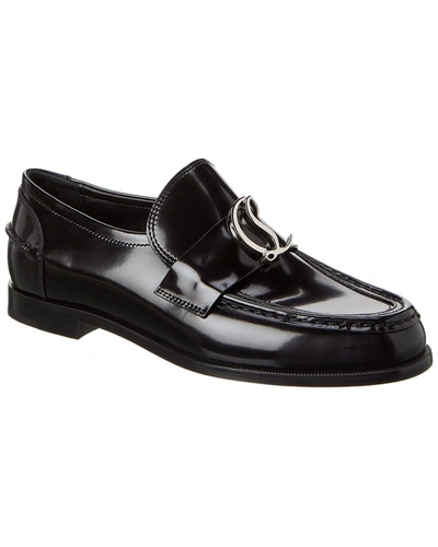 Christian Louboutin Cl Moc Leather Loafer In Black