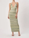 Ronny Kobo Dayla Dress In Sage Multi In Green