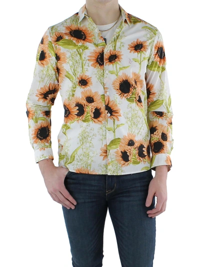 Inc Mens Floral Stretch Button-down Shirt In Multi