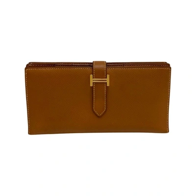 Hermes Hermès Béarn Brown Leather Wallet  ()
