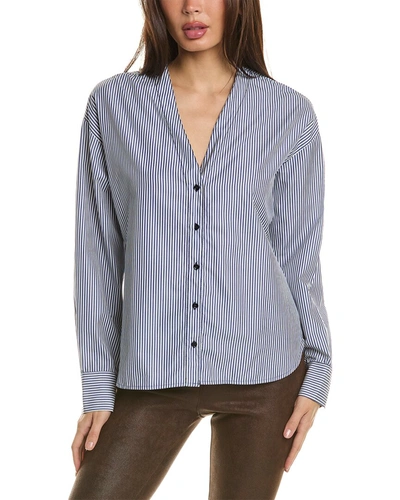 Sandro Striped Shirt In Blue