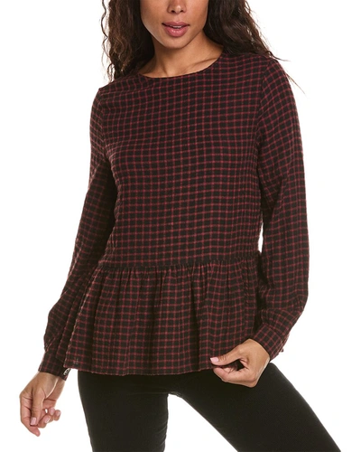 Beachlunchlounge Mila Plaid Top In Red