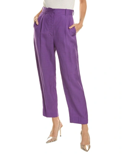 Sandro Pleated Pant In Purple