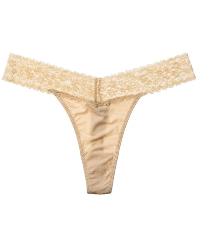 Weworewhat Lace Thong In Brown