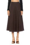 ALEXIA ADMOR ALEXIA ADMOR BRILYN LINEN MIDI SKIRT