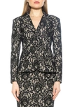 ALEXIA ADMOR ALEXIA ADMOR JESSICA PEAK LAPEL LACE BLAZER