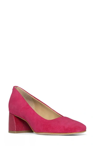 Donald Pliner Square Toe Pump In Magenta