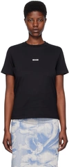 Msgm Logo Print Short-sleeved T-shirt In 99 Black