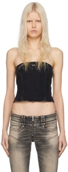 DIESEL BLACK DE-VILLE DENIM TUBE TOP