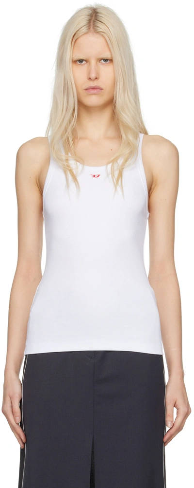 Diesel Logo-patch Sleeveless Vest Top In White