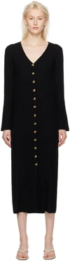 By Malene Birger Black Colea Midi Dress In 050 Black