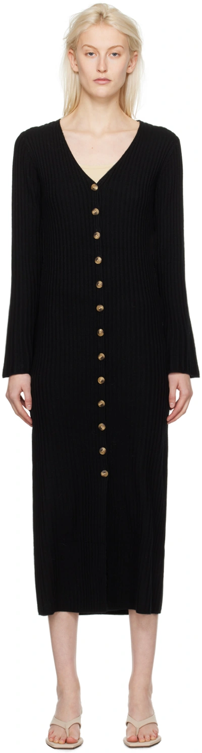 By Malene Birger Black Colea Midi Dress In 050 Black