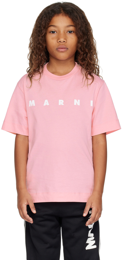 Marni Kids Pink Printed T-shirt In 0m340